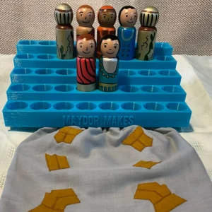 Handcrafted Samson peg doll - set of 7