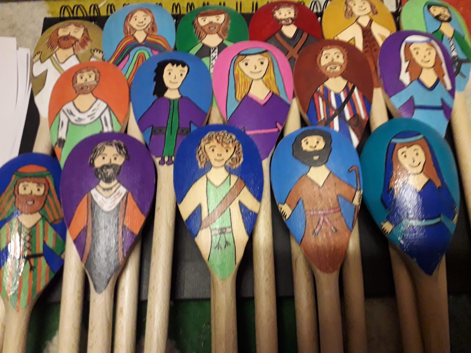 Jesus and the 12 disciples story spoons