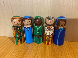 Generic Bible characters peg dolls