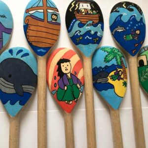 Jonah and The Whale Story Spoons