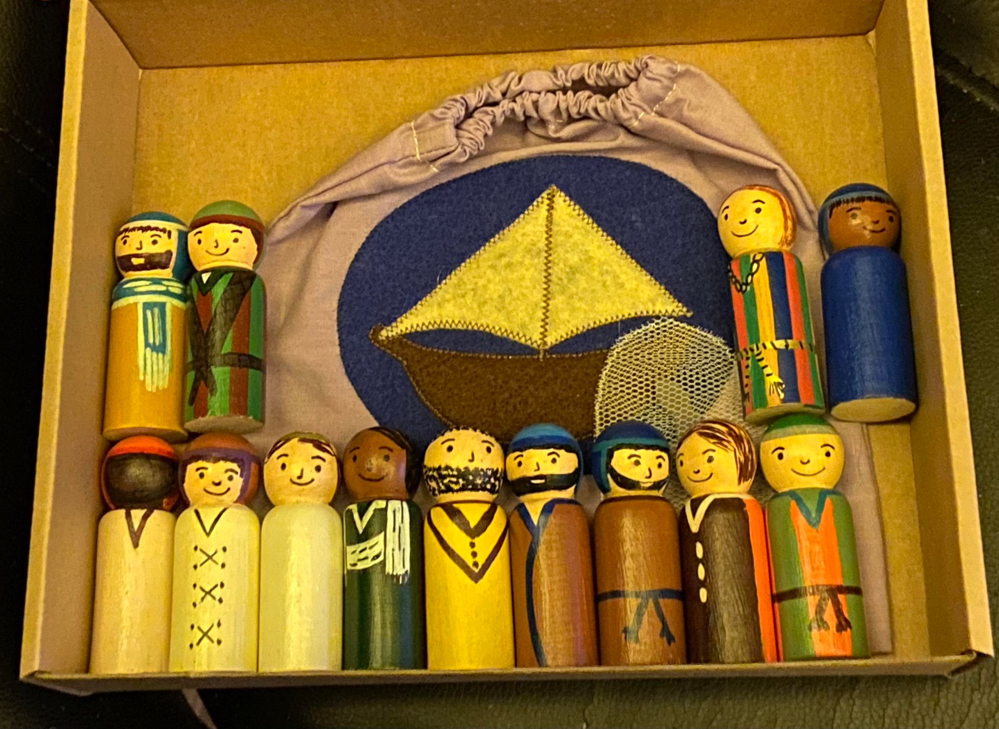 Jesus & The 12 Disciples Peg Doll Set