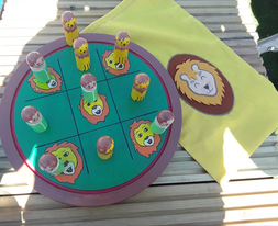 Daniel and the Lions Noughts and Crosses Handmade wooden game