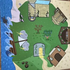Felt carpet miracles of Jesus bible play mat set