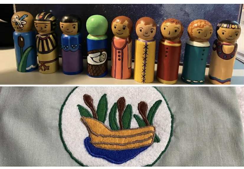 Baby Moses peg doll set of 9 - Image 2