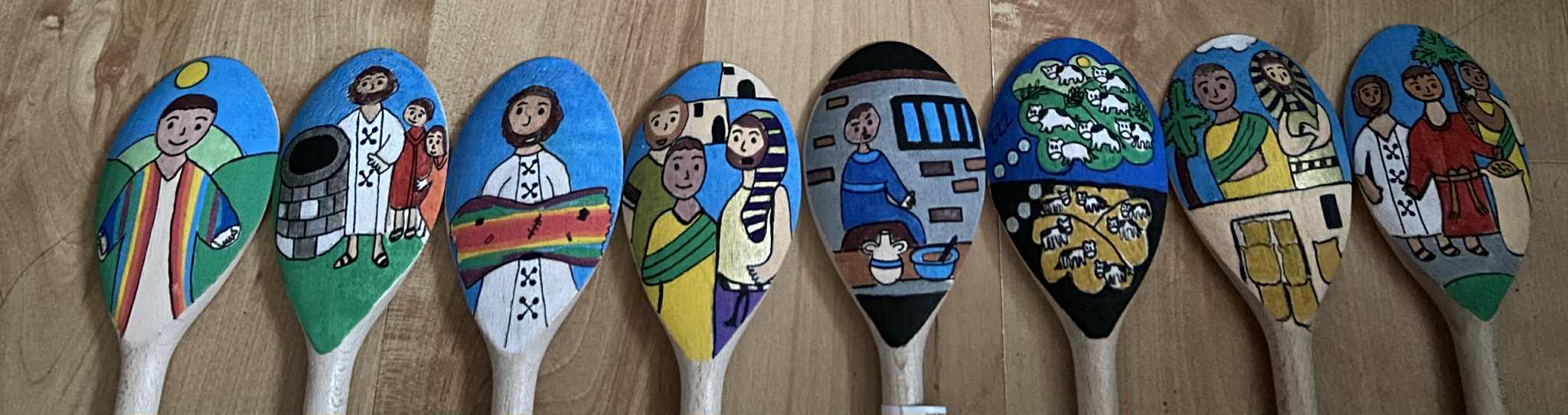 Joseph bible story spoons set of 8