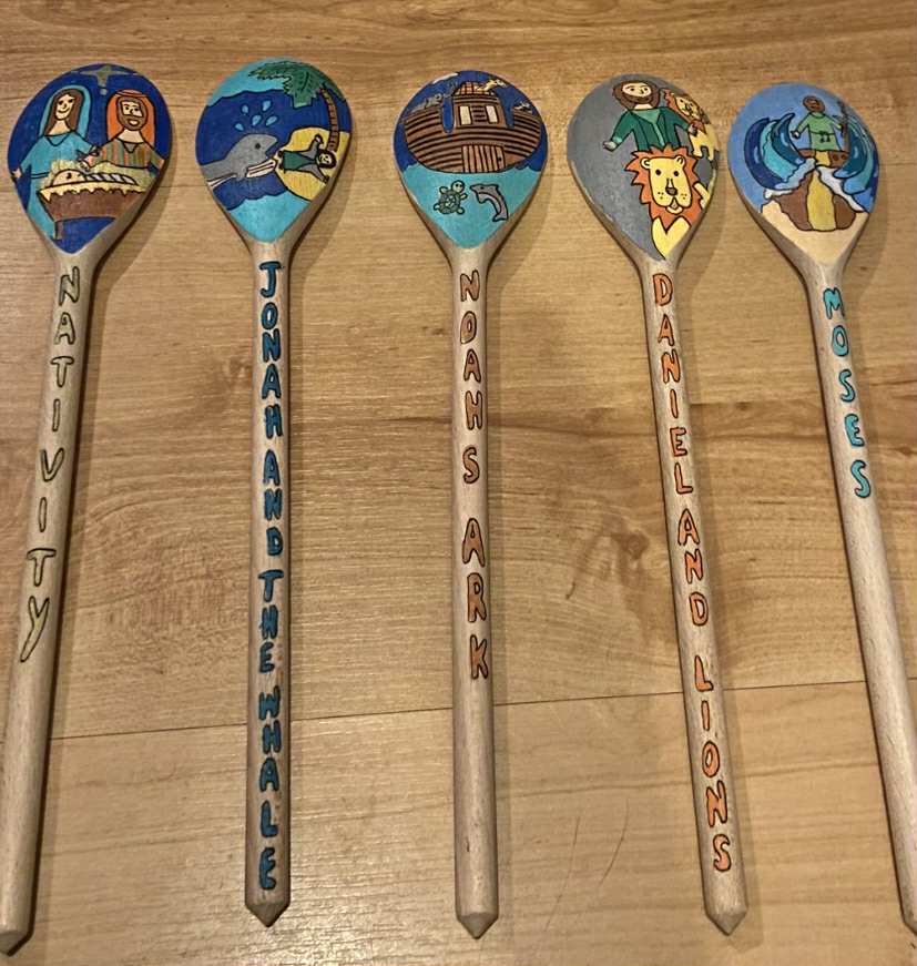 A Bible story spoon for your choice of Bible stories set