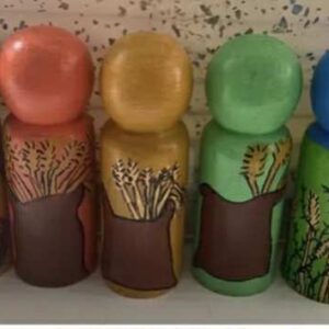 Bible story of wheat peg doll set - set of 7