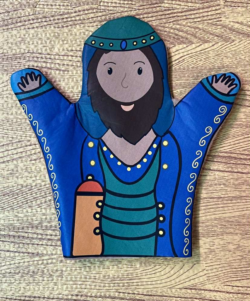 Bible figures glove puppets, front and back design set of 8 - Image 4